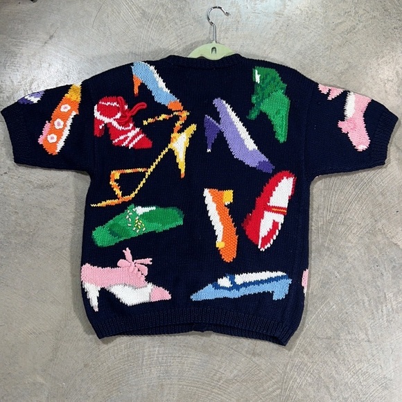 VINTAGE The Eagles Eye Classics 1991 Navy Shirtsleeve knit cardigan large - Picture 11 of 11